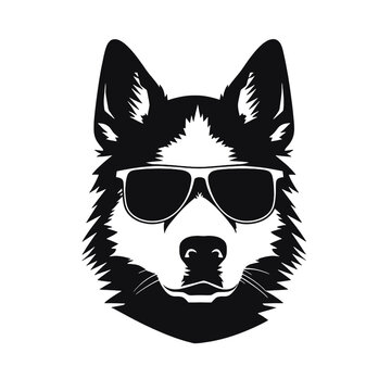 Siberian husky dog - isolated vector illustration