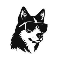 Siberian husky dog - isolated vector illustration
