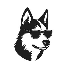Siberian husky dog - isolated vector illustration