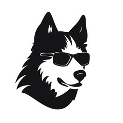 Husky Standing Vector Logo