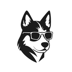 Husky Standing Vector Logo