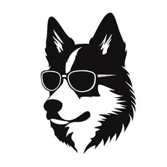Husky Standing Vector Logo