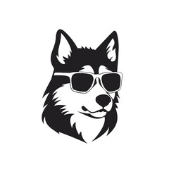 Husky Standing Vector Logo