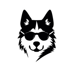 Husky Standing Vector Logo
