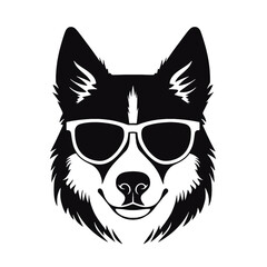 Husky Standing Vector Logo
