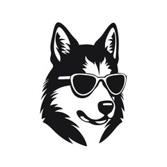 Husky Standing Vector Logo