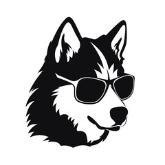 Husky Standing Vector Logo