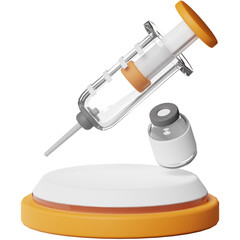  Syringe Vaccine Medical Hospital 3D Object