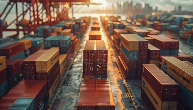 Trade and Tariff Forecasts, Depict scenes of international trade negotiations, trade agreements, and tariff disputes to illustrate the impact of trade policies on economic forecasts