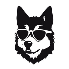 Siberian husky dog vector silhouette © vectorcyan