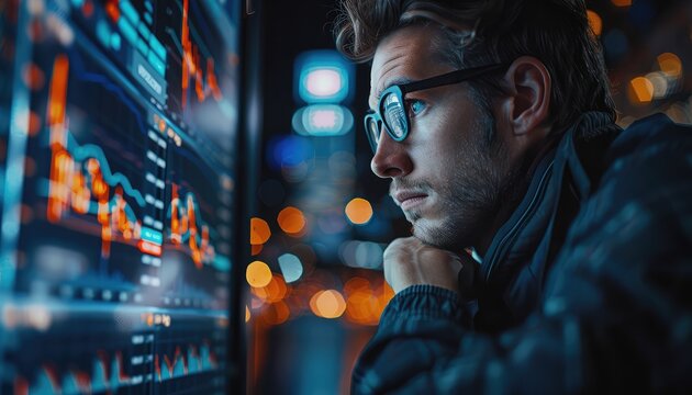 Quantitative Analysis, Showcase images of quantitative analysts working with data analytics, algorithms, and statistical models to conduct quantitative analysis of stocks and markets