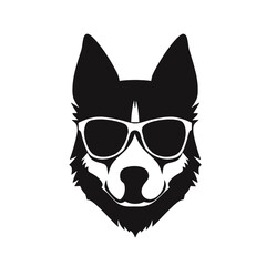 Husky dog silhouette