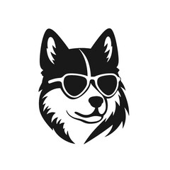 Husky dog silhouette