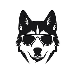 Husky dog silhouette