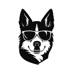 Husky dog silhouette