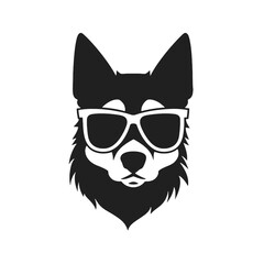 Husky dog silhouette vector  