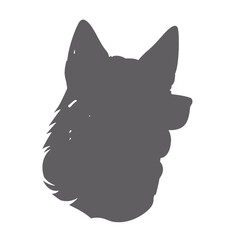 Husky dog silhouette vector  