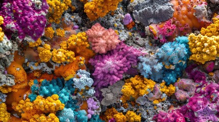 Fototapeta premium Colorful beautiful marine corals, underwater plants