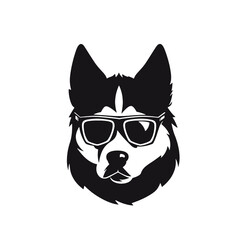 Husky dog silhouette vector  