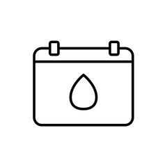 Blood date outline icons, minimalist vector illustration ,simple transparent graphic element .Isolated on white background