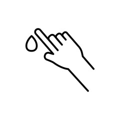 Drop blood outline icons, minimalist vector illustration ,simple transparent graphic element .Isolated on white background