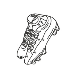 Single one line drawing football shoes, Sports background for the design of banners, flyers, print for a children's T-shirt.
