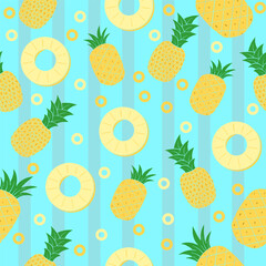 pineapple seamless pattern background, summer theme