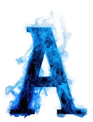 PNG Blue flame letter A font text abstract.