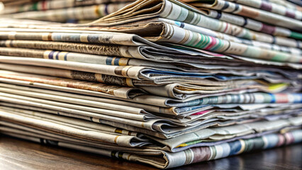 Magazines and newspapers stacked neatly together, forming a organized heap of reading material