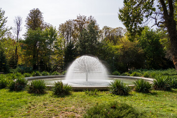 Photo of a fountain in the park