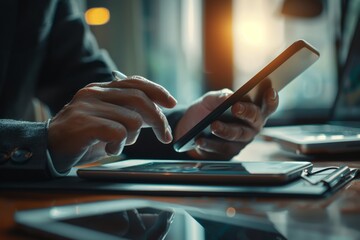 Naklejka premium People who use cell phones and laptops