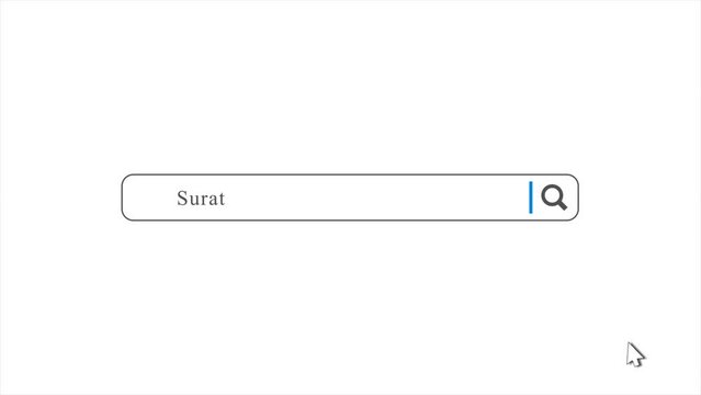 Surat in Search Animation. Internet Browser Searching