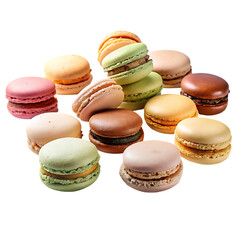 Macaroon isolated on transparent background