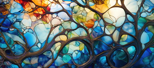 Stained glass window background