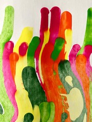 squeegee art pull painting background