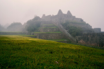 fog at Machu Picchu
