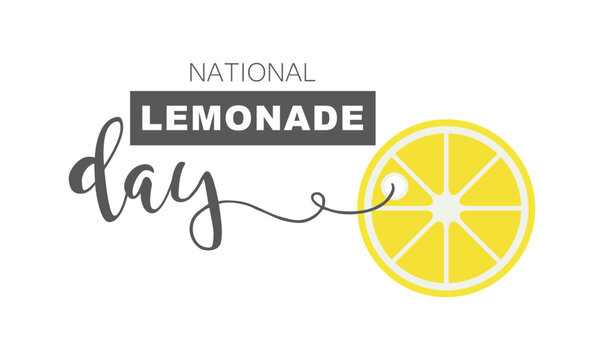 National lemonade day, calendar date.