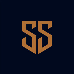 SS. Monogram of Two letters S and S. Luxury, simple, minimal and elegant SS logo design. Vector illustration template.
