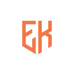 EK. Monogram of Two letters E and K. Luxury, simple, minimal and elegant EK logo design. Vector illustration template.

