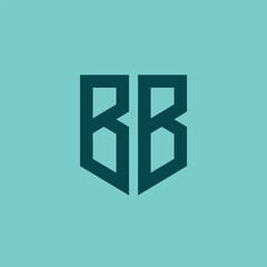 BB. Monogram of Two letters B and B. Luxury, simple, minimal and elegant BB logo design. Vector illustration template.
