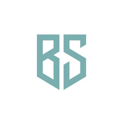 BS. Monogram of Two letters B and S. Luxury, simple, minimal and elegant BS logo design. Vector illustration template.
