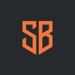 SB. Monogram of Two letters S and B. Luxury, simple, minimal and elegant SB logo design. Vector illustration template.
