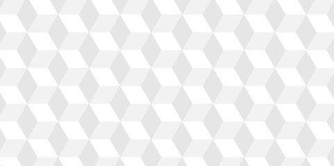 Vector abstract cubes geometric tile and mosaic wall or grid hexagon technology wallpaper. white and gray geometric block cube structure backdrop grid triangle texture vintage design.