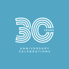 30 years anniversary celebrations logo concept
