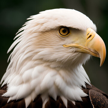 An eagle staring at something