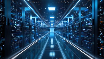 Tech Sector Surge, Capture the excitement and innovation of the technology sector with images of futuristic gadgets, data centers, and bustling tech campuses