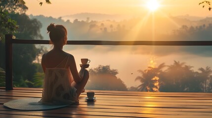 Morning Solitude: A Mother's Serene Respite with Tea and Gratitude