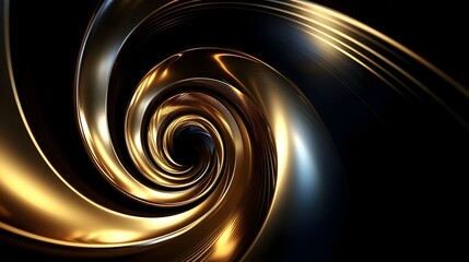 Captivating Golden Spiral Vortex in Cosmic Space Landscape Evoking Astrological Mysteries and Celestial Dynamism