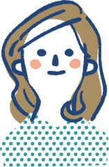 すてきな自立した大人の女性または母　イラスト素材	
