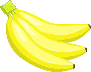 Bananas in flat style. Vector illustration isolated on white background